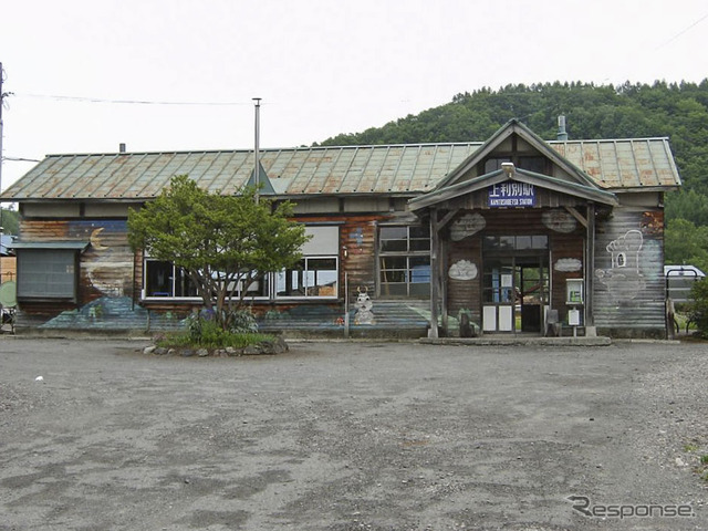 北海道ちほく高原鉄道時代の上利別駅（2003年頃）。昨秋の暴風雨被害が引き金となり、解体が決まった。