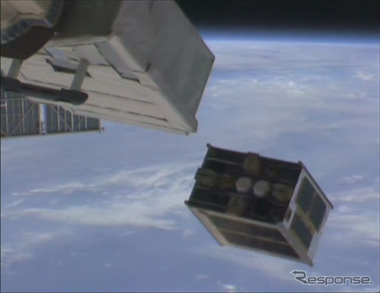 DIWATA-1の「きぼう」からの放出時