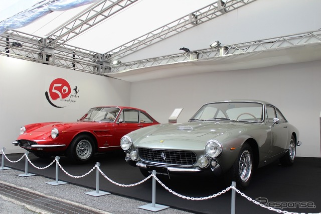 フェラーリ 250GTベルリネッタルッソ(右)と330GTC(左)