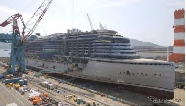 艤装工事を開始した2番船