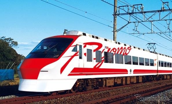 台湾鉄路『普悠瑪』TEMU2000形に似せたデザインの東武『りょうもう』200系のイメージ。6月17日から運転される。