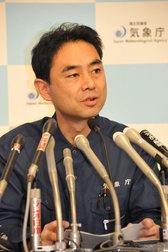 気象庁 青木元地震津波監視課長(14日・大手町)