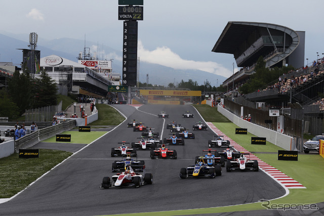 GP3今季初戦のスタートシーン。