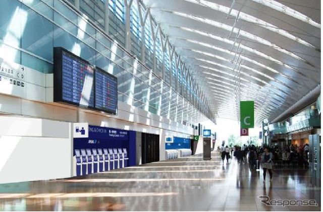 羽田空港ANA出発カウンターリニューアルイメージ