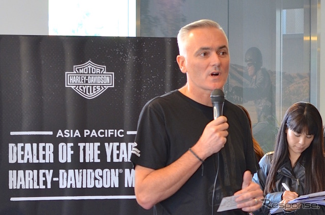 ハーレーダビッドソン・アジアパシフィック・バイスプレジデント・マネジングダイレクターのマーク・マカリスター氏。