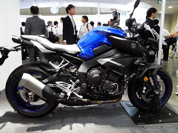 欧州で5月末発売予定の「MT-10」を先行展示したヤマハ発動機(人とくるまのテクノロジー展2016横浜)