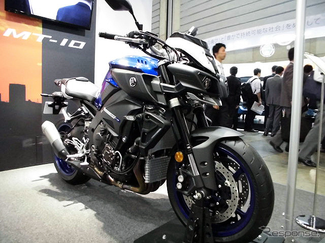 欧州で5月末発売予定の「MT-10」を先行展示したヤマハ発動機(人とくるまのテクノロジー展2016横浜)