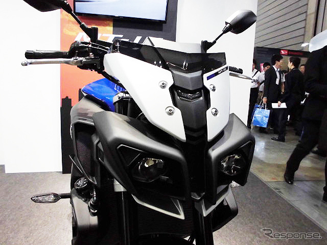 欧州で5月末発売予定の「MT-10」を先行展示したヤマハ発動機(人とくるまのテクノロジー展2016横浜)