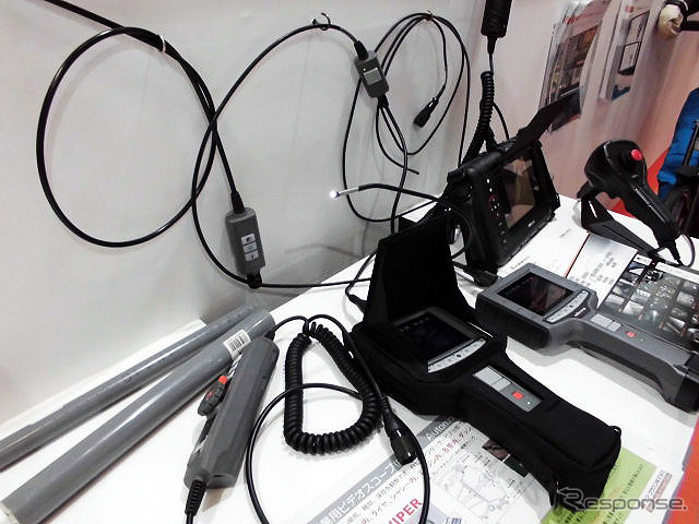 工業用ビデオスコープ「VIPER」とカメラキットを展示したエア・ブラウン(人とくるまのテクノロジー展2016横浜)