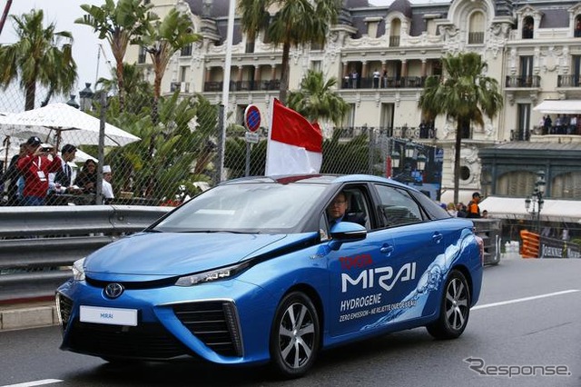 F1 モナコGPのオープニングラップに起用されたトヨタ MIRAI