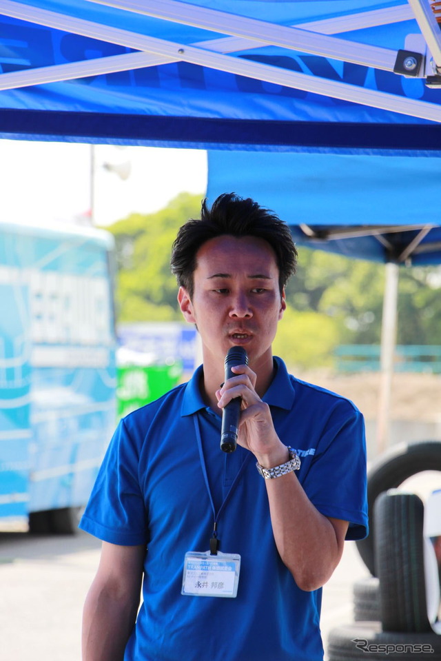 トーヨータイヤ タイヤ技術本部 の永井邦彦氏。開発者の説明を直接聞くことができるのもこのイベントの醍醐味