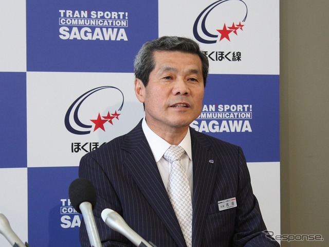 北越急行の渡邉社長。