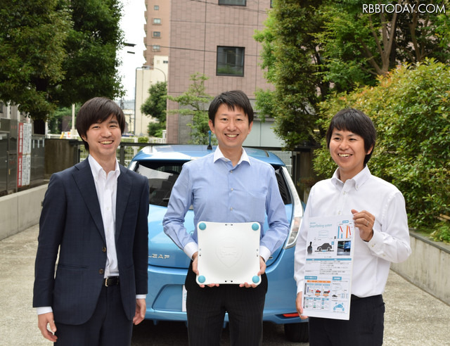 本システムを開発した、NTTドコモ イノベーション統括部 企業連携担当のメンバー(撮影:防犯システム取材班)