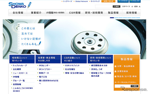 昭和電工（webサイト）