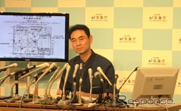 函館市で最大6弱を観測する地震について語る青木元地震津波監視課長