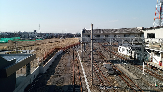 東武動物公園駅の西側に広がる杉戸工場跡地