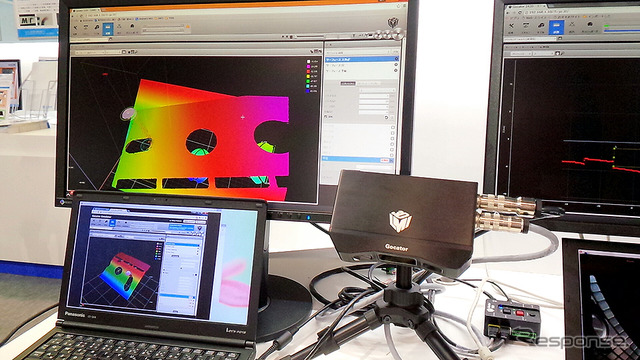 【ものづくりワールド16】全数検査・数値化に貢献するLMI社製3Dセンサー…リンクスがデモ展示