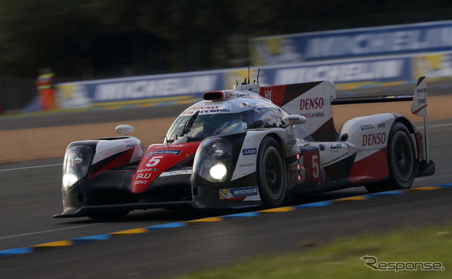優勝目前でトラブルに遭遇したトヨタ5号車。