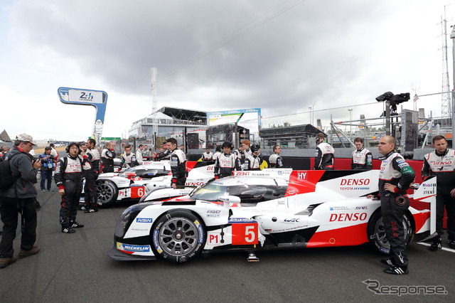 レース前のトヨタ陣営。