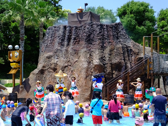 鈴鹿サーキットに隣接する遊園地「モートピア」。その中のアドベンチャープールに新し鈴鹿サーキットの複合大型プール「アクア・アドベンチャー」が7月2日から本格稼働。夏休み期間中は、“びしょ濡れ家族”たちでにぎわう