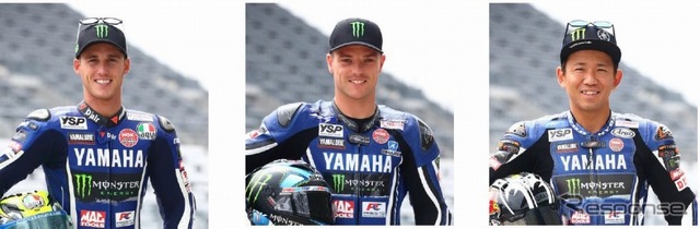左からポル・エスパルガロ、アレックス・ローズ、中須賀克行