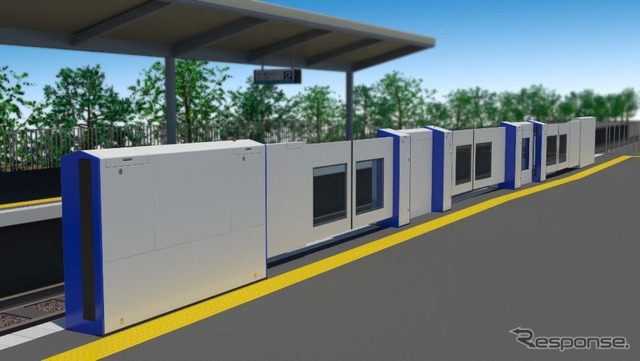 三浦海岸駅に設置される「どこでもドア」のイメージ。秋頃から実証実験が行われる。