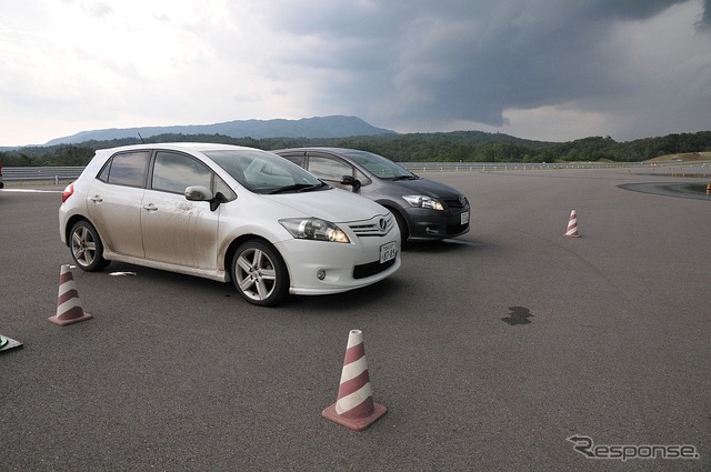 先代トヨタ オーリス RSのトルセン非搭載車(市販車)と非搭載車(実験車)