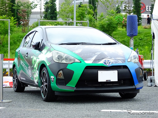 AUTOBACS x Ingress ラッピングカー(東京・台場地区、Ingressイベント「Aegis Nova Tokyo」、7月16日)