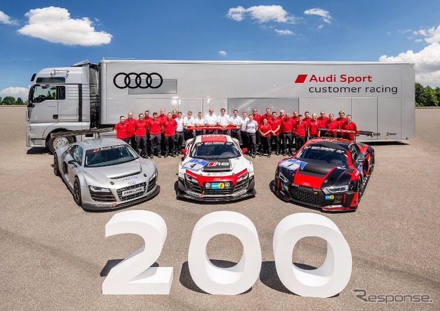 累計生産が200台に到達したアウディ R8 LMS