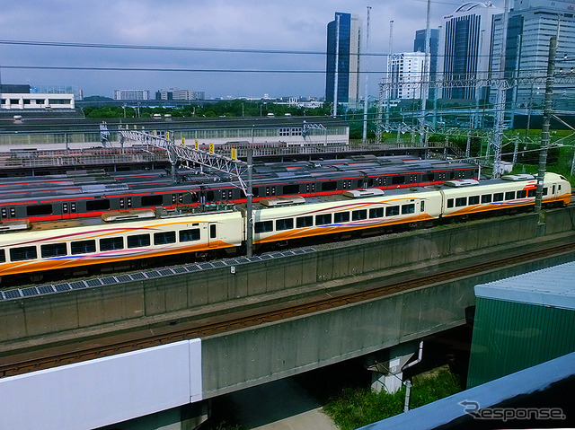 京葉車両センターに留置されるE653系新潟車