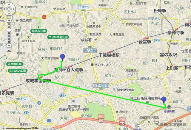 最寄りバス停検索機能