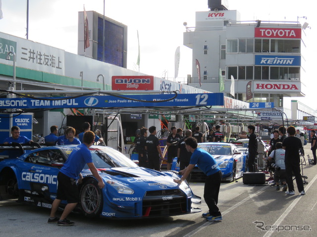 予選前日のスポーツランドSUGO。