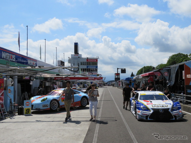 予選前日のスポーツランドSUGO。
