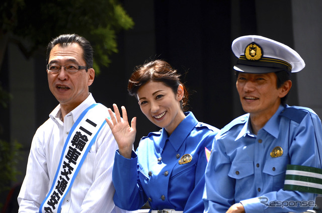 都内で行われたバイクの日イベントに参加した、中田有紀さん（2015年）