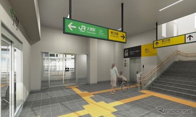 1階エントランスホールのイメージ。エレベーターも整備される。