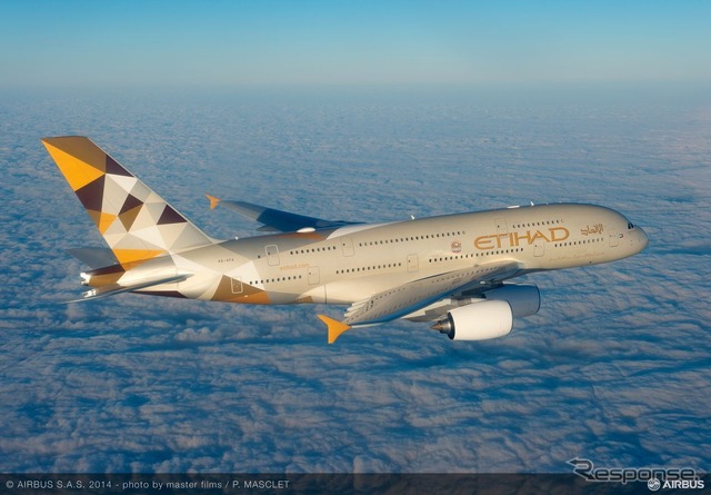 エティハド航空のエアバスA380型機
