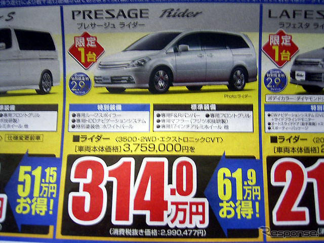 【新車値引き情報】50万、60万、70万引き…ミニバン、SUV、RV、クロスオーバー