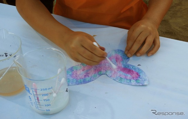 子ども実験教室「Color Butterfly! （カラフルなチョウを作ってみよう！）」