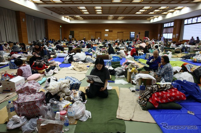 熊本地震後の避難所