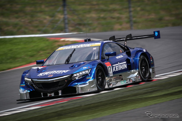 GT500クラス予選4位の#17 NSX。