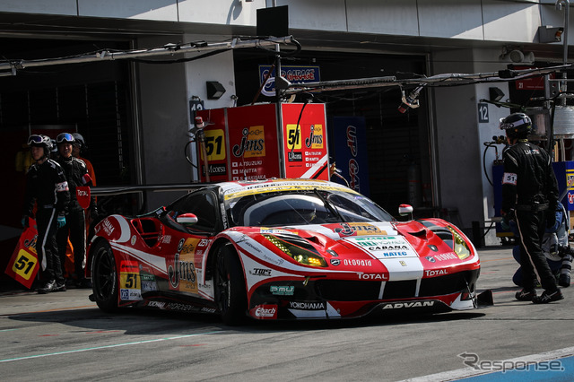 GT300クラス予選3位の#51 フェラーリ488。