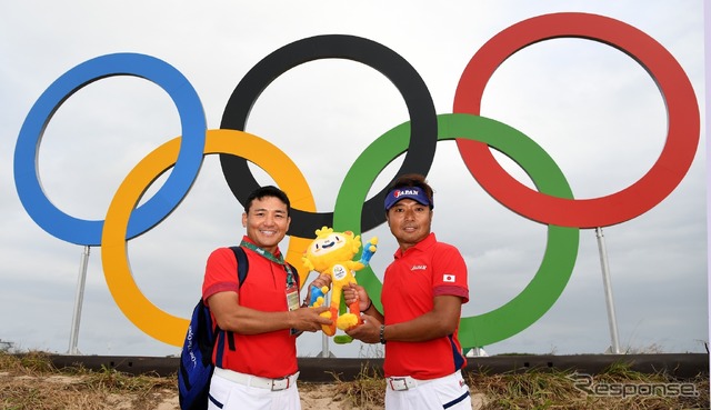 リオ五輪ゴルフ日本代表の片山晋呉選手（向かって右）と丸山茂樹ヘッドコーチ