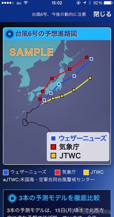 ウェザーニュースタッチ