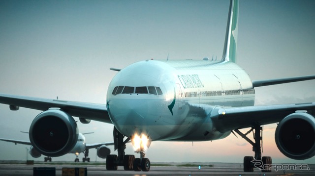 キャセイパシフィックのボーイング777-300ER