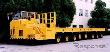 100トン超の貨物を搭載して自動運転!! ---新日鉄の凄いトレーラー