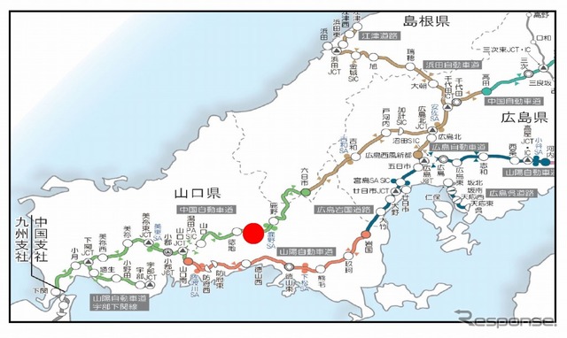 中国自動車道 道谷第二橋（上り線）