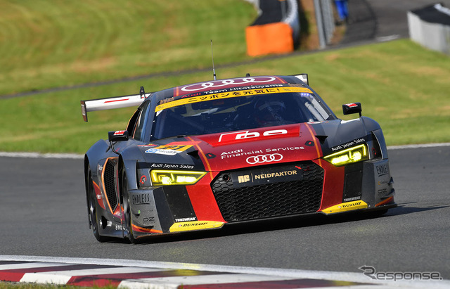 今季SUPER GT第5戦でGT300クラス2位となった#21 Hitotsuyama Audi R8 LMS。