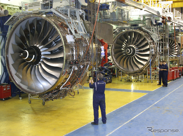 787に搭載されているロールスロイスの「トレント1000」型エンジン
