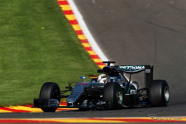 F1ベルギーGP、ハミルトン(メルセデス)