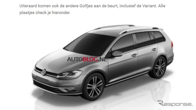 改良新型フォルクスワーゲン ゴルフ ヴァリアントの画像をリークしたオランダ『AUTO BLOG.NL』